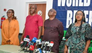 NRC MD and NUJ council Chairman, Grace Ike at the news briefing 