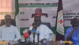 DG NTAC addressing newsmen during an event to commemorate his 2 years in office 