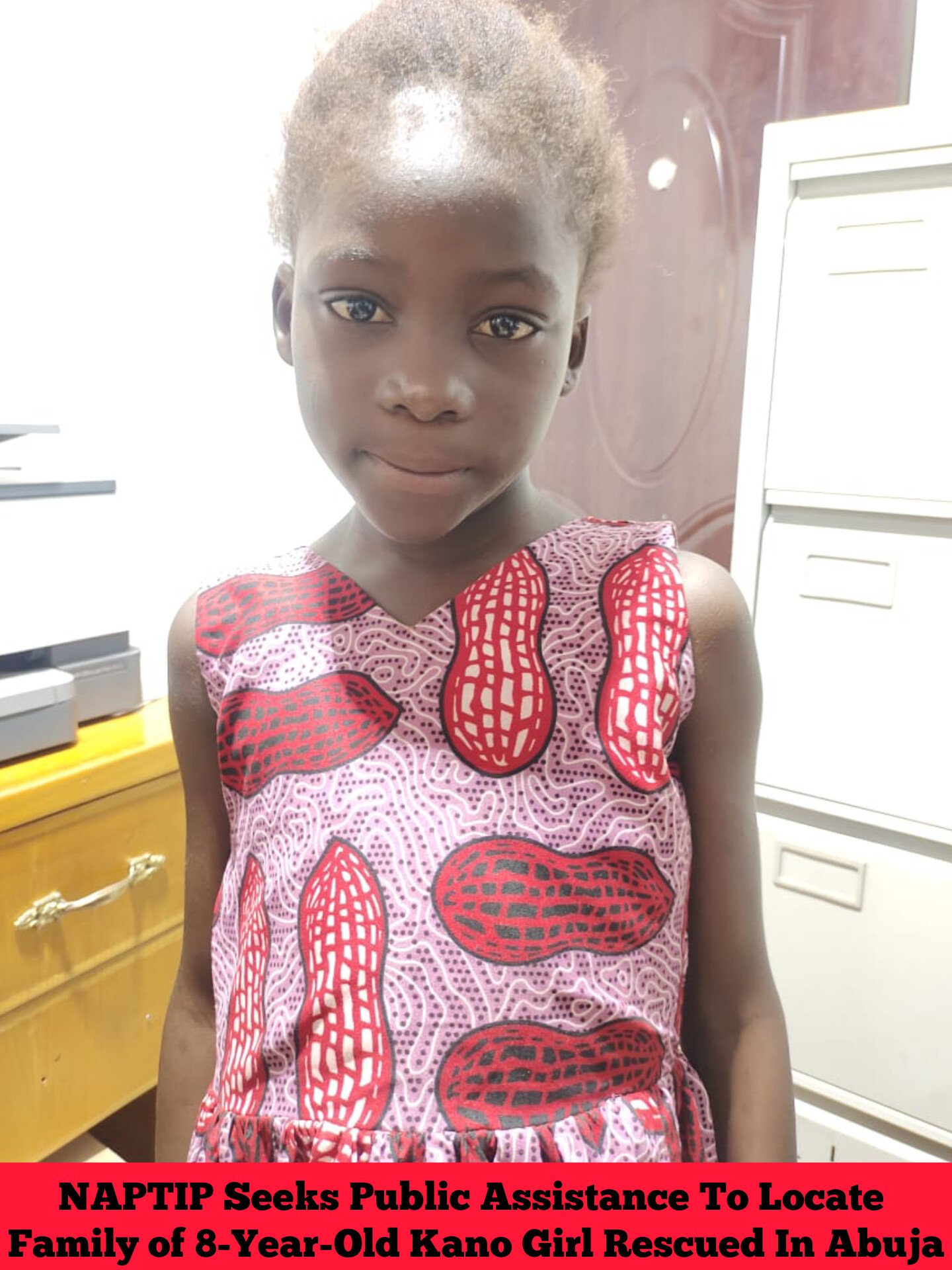 NAPTIP Seeks Public Assistance To Locate Family of 8-Year-Old Kano Girl Rescued In Abuja