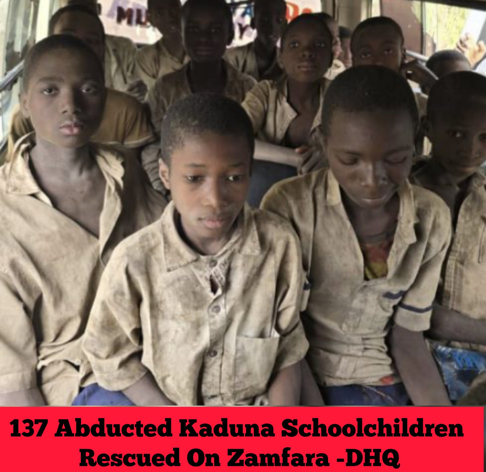 137 Abducted Kaduna Schoolchildren Rescued On Zamfara -DHQ