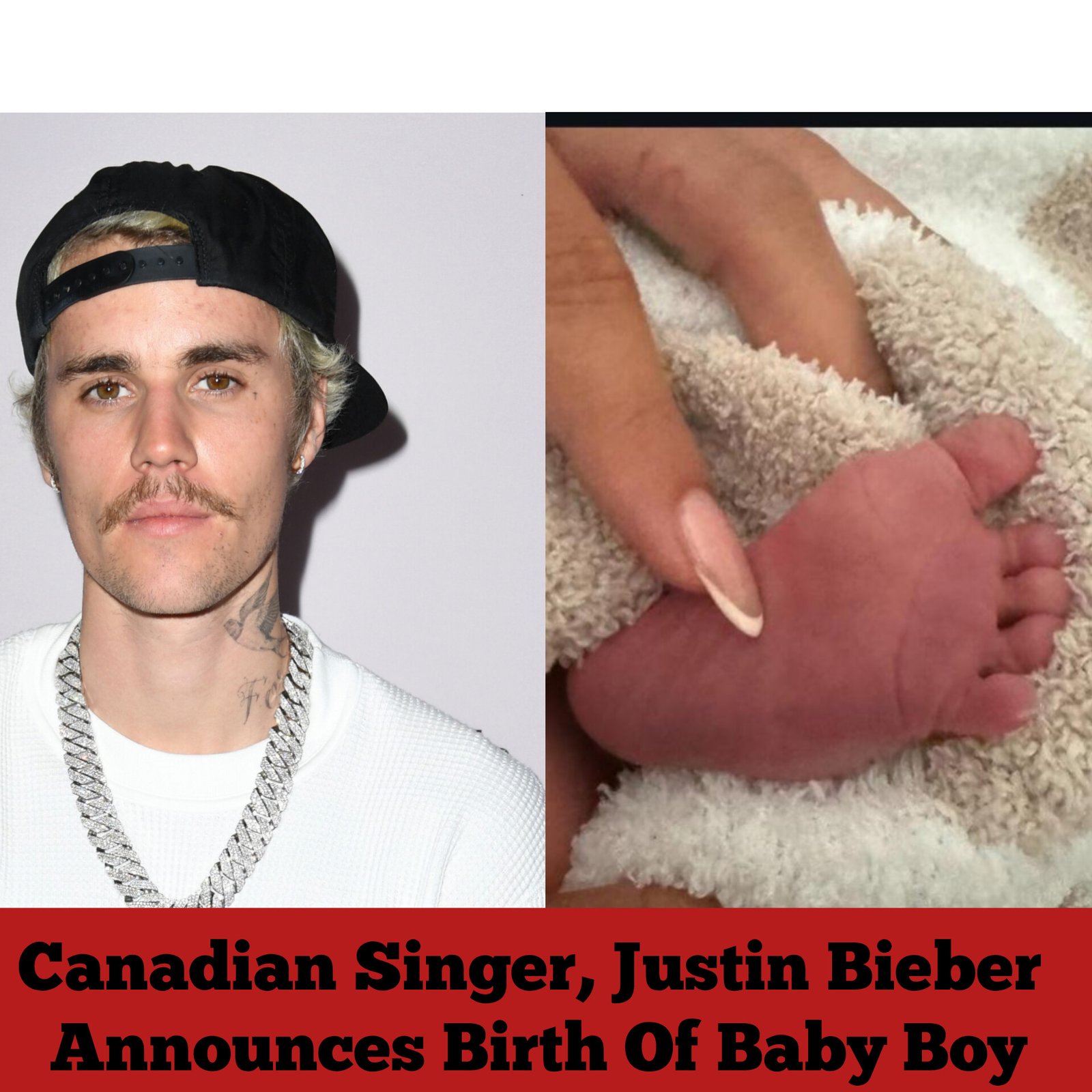 Canadian Singer, Justin Bieber Announces Birth Of Baby Boy