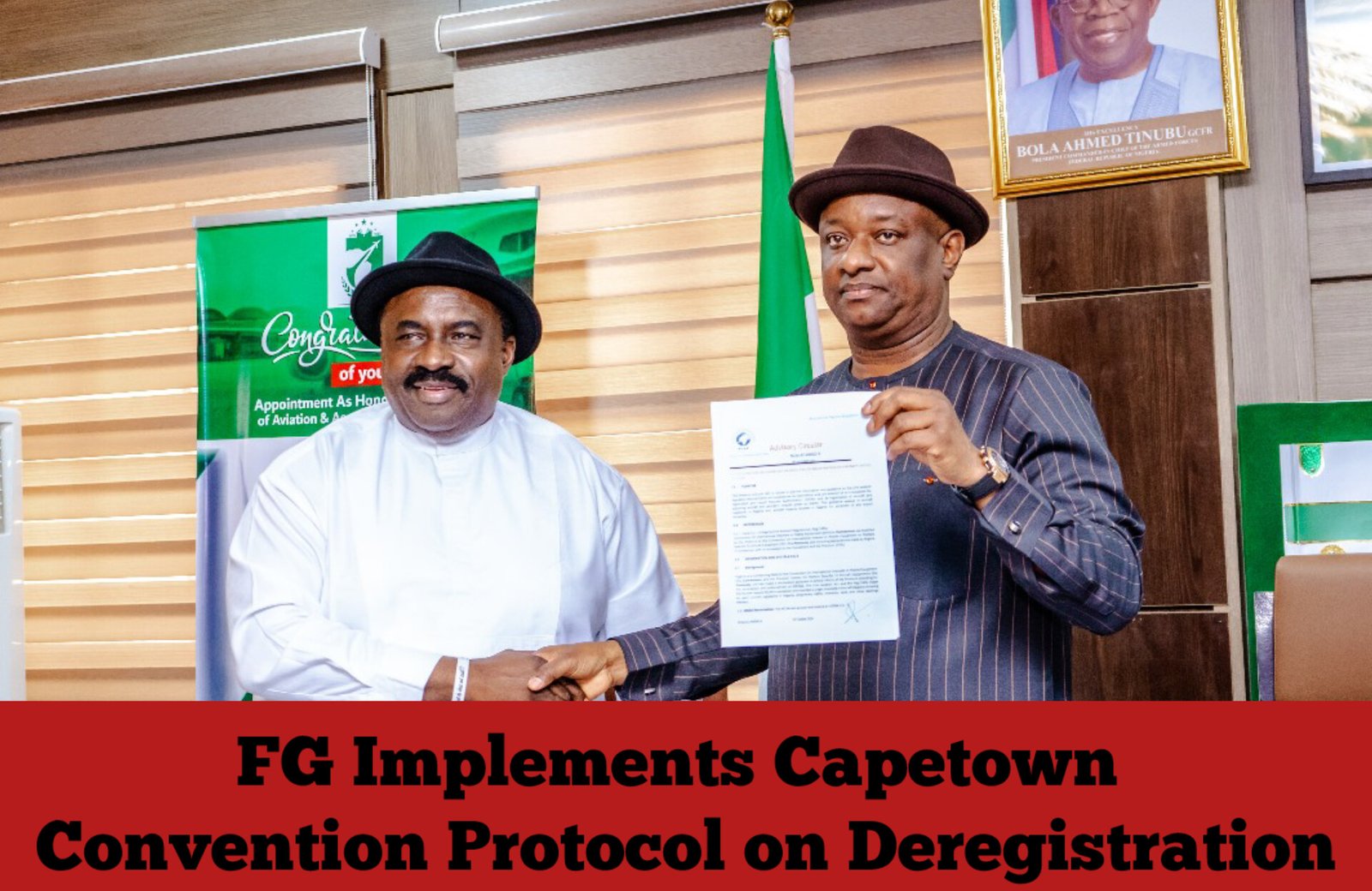 FG Implements Capetown Convention Protocol on Deregistration