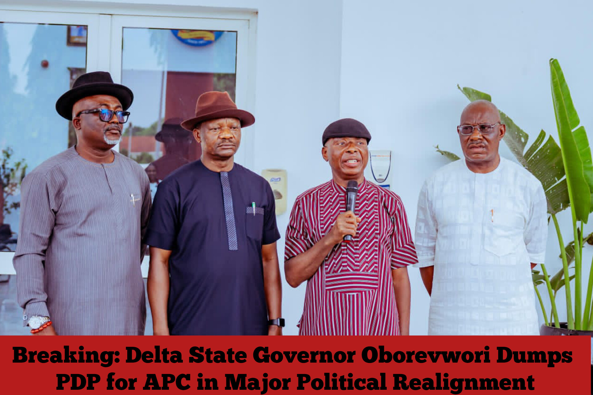 Breaking: Delta State Governor Oborevwori Dumps PDP for APC in Major Political Realignment