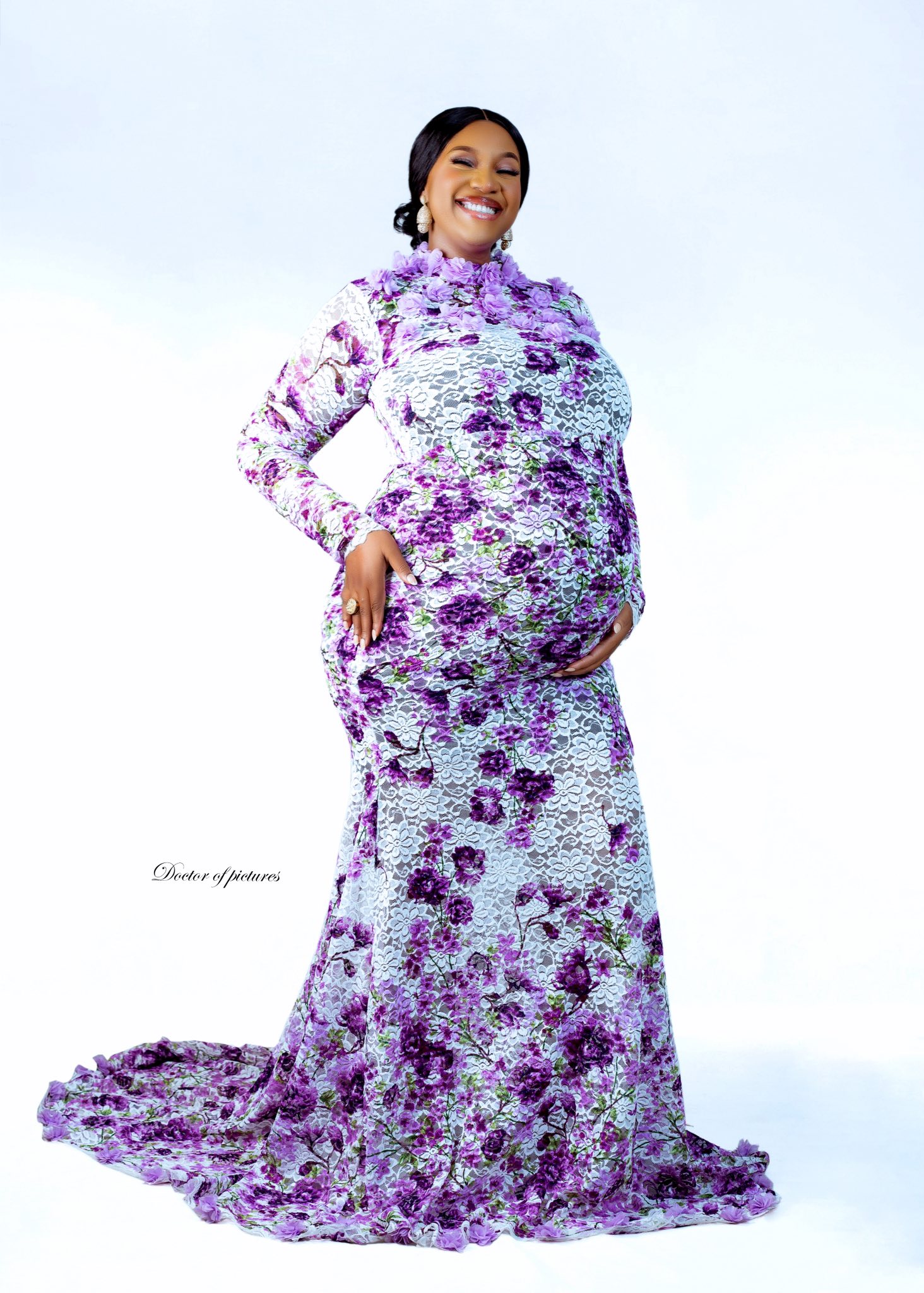 Judy Austin Stuns in Elegant Maternity Shoot as She Awaits Third Child with Yul Edochie