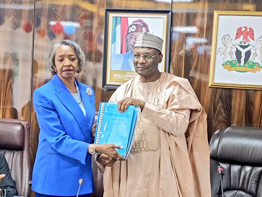 Mahmood Yakubu Hands Over to May Agbamuche as Acting INEC Chairman