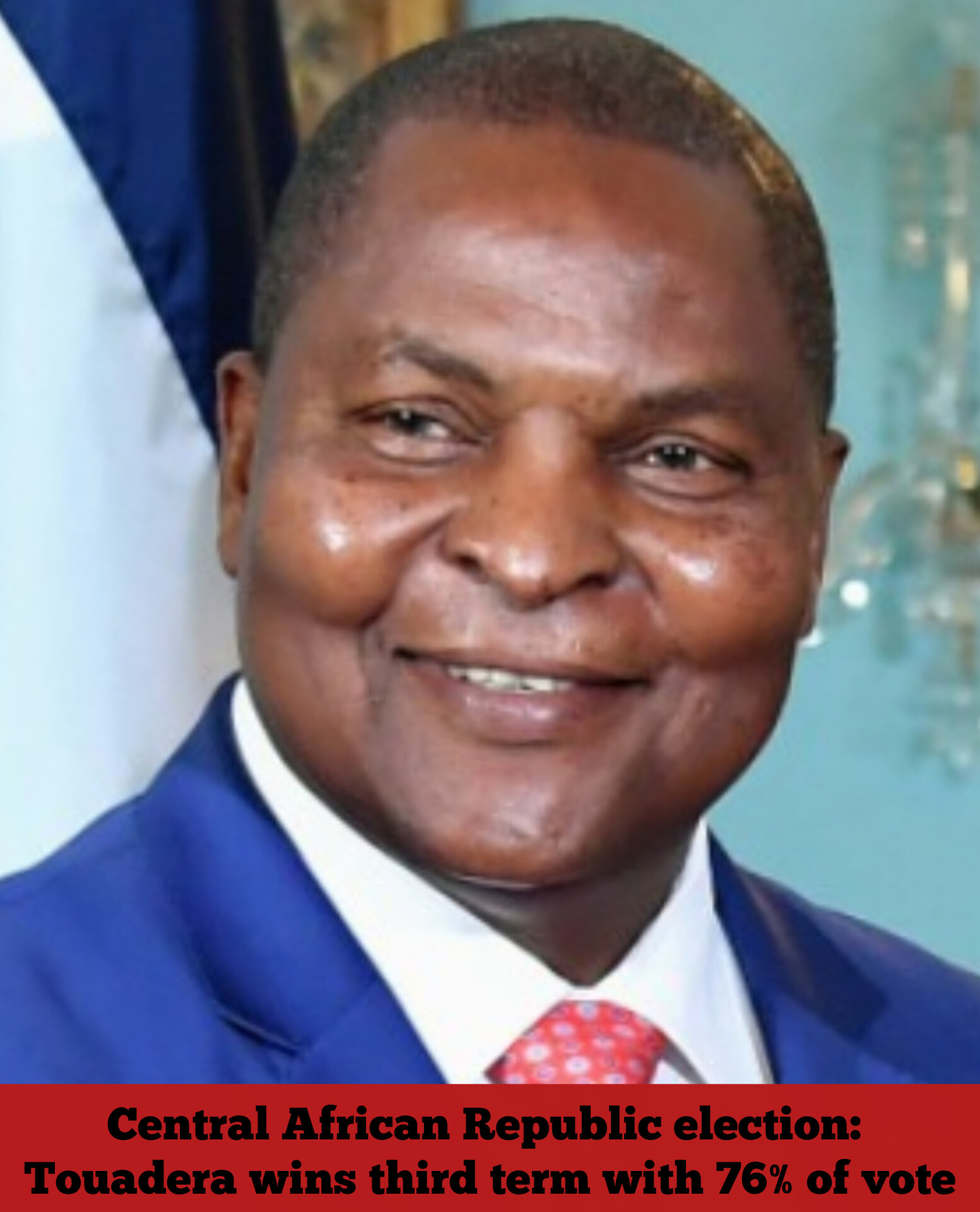Central African Republic election: Touadera wins third term with 76% of vote