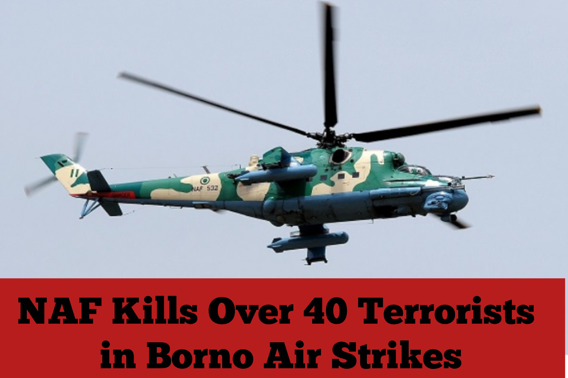 NAF Kills Over 40 Terrorists in Borno Air Strikes