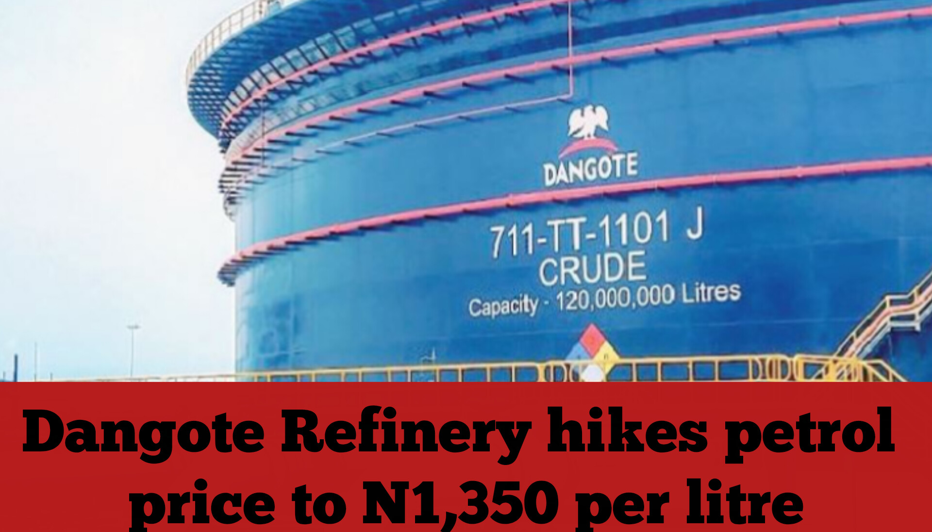 Dangote Refinery hikes petrol price to N1,350 per litre